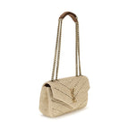Saint Laurent Beige Raffia Shoulder Bag