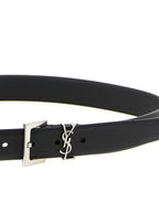 Saint Laurent Black Calfskin Regular Belt
