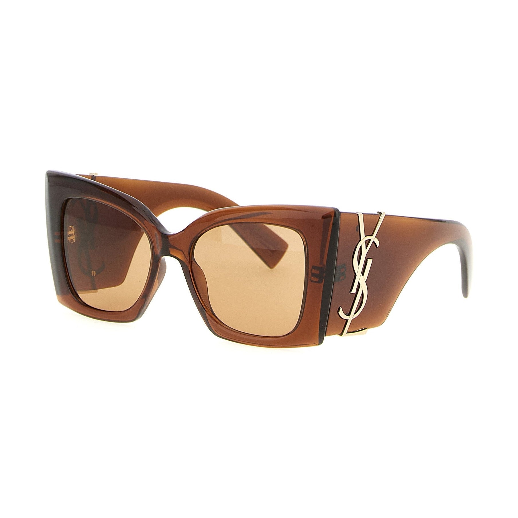Saint Laurent Brown Acetate Sunglasses