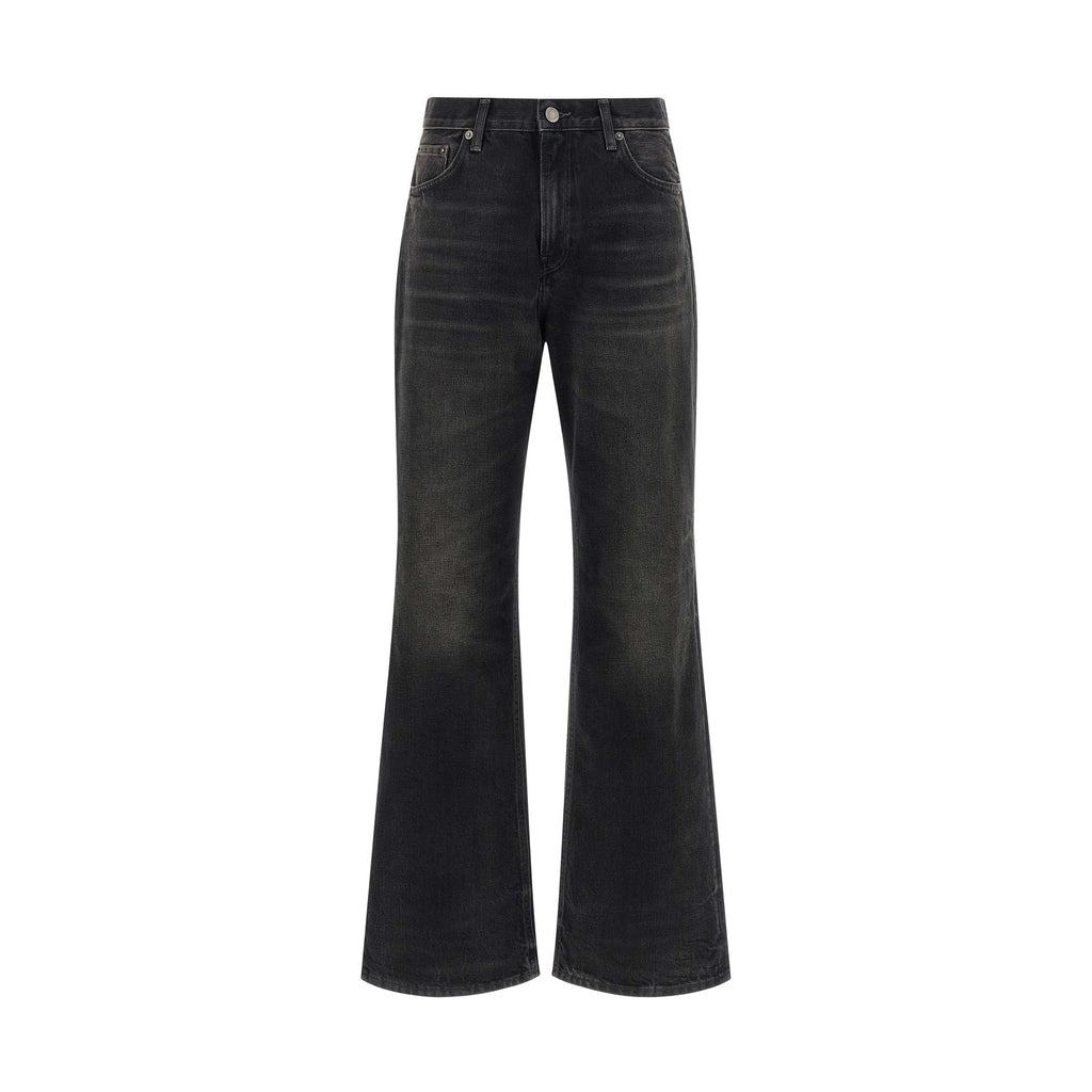 Haikure Black Cotton Flared Jeans
