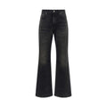 Haikure Black Cotton Flared Jeans
