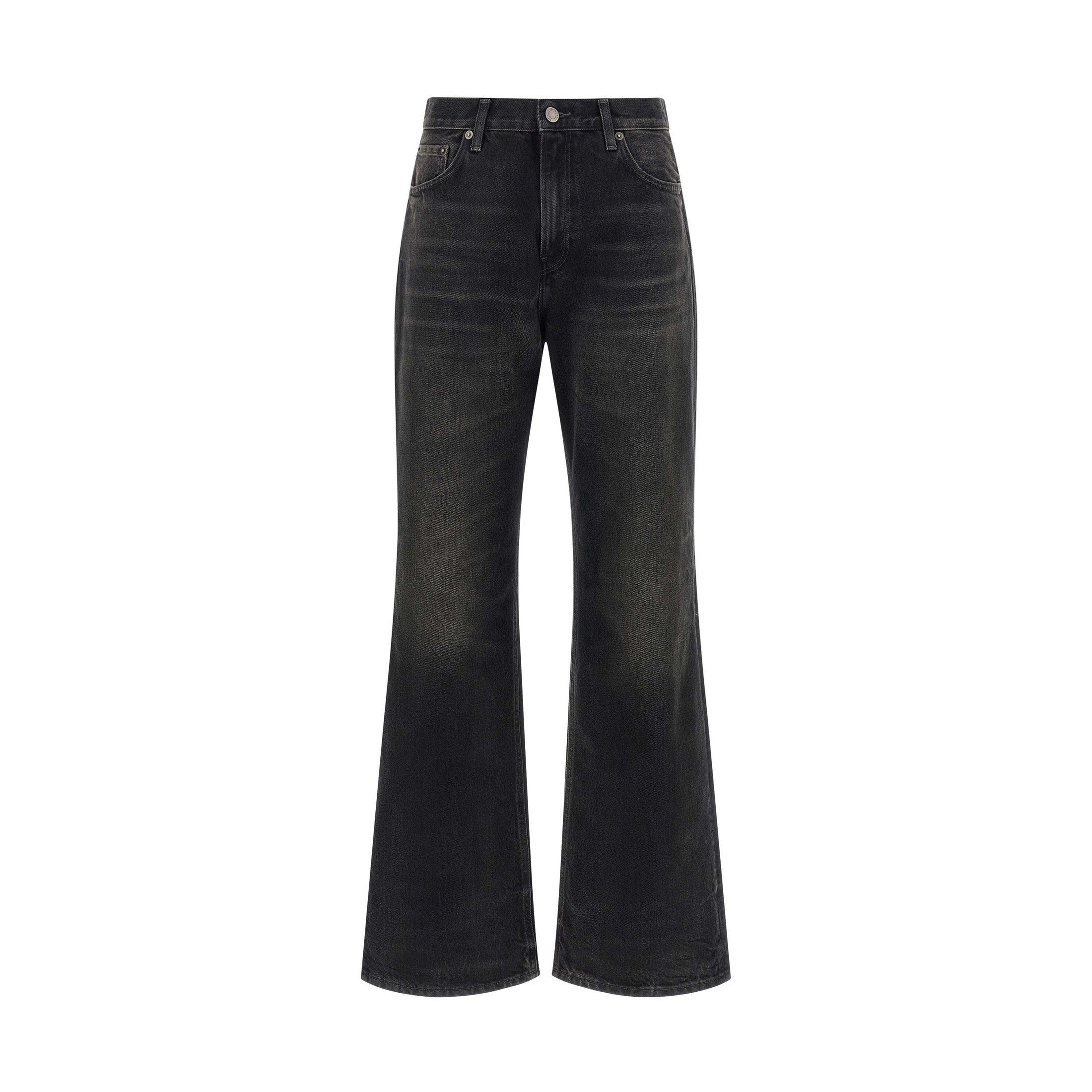 Haikure Black Cotton Flared Jeans