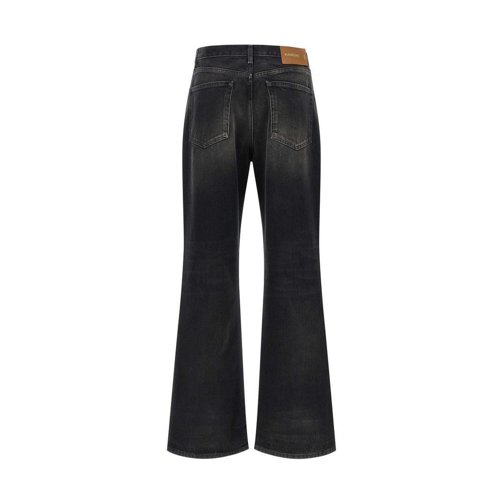 Haikure Black Cotton Flared Jeans