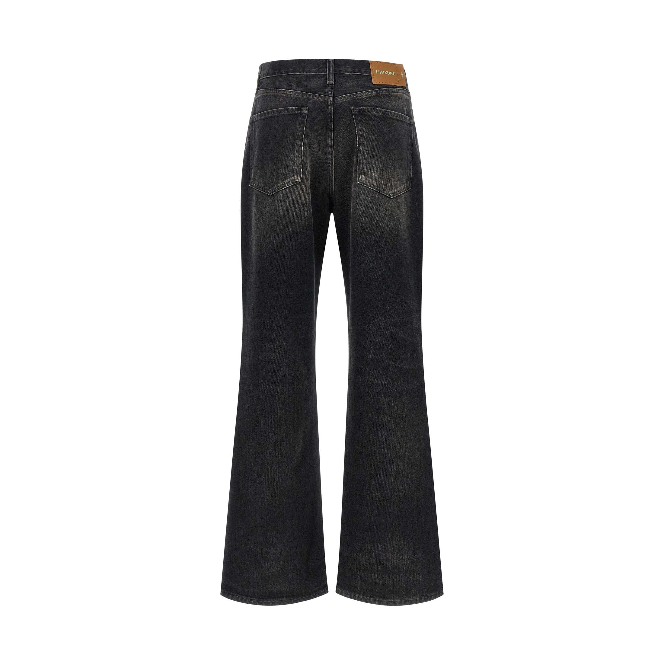 Haikure Black Cotton Flared Jeans