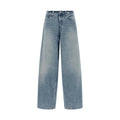 Haikure Blue Cotton Relaxed Fit Jeans