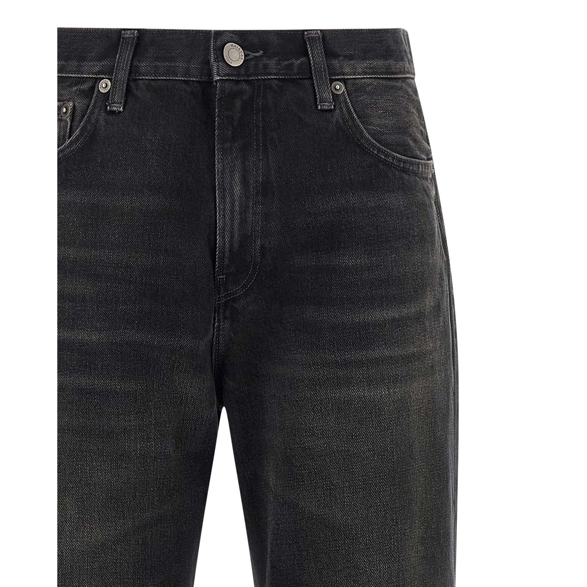 Haikure Black Cotton Flared Jeans