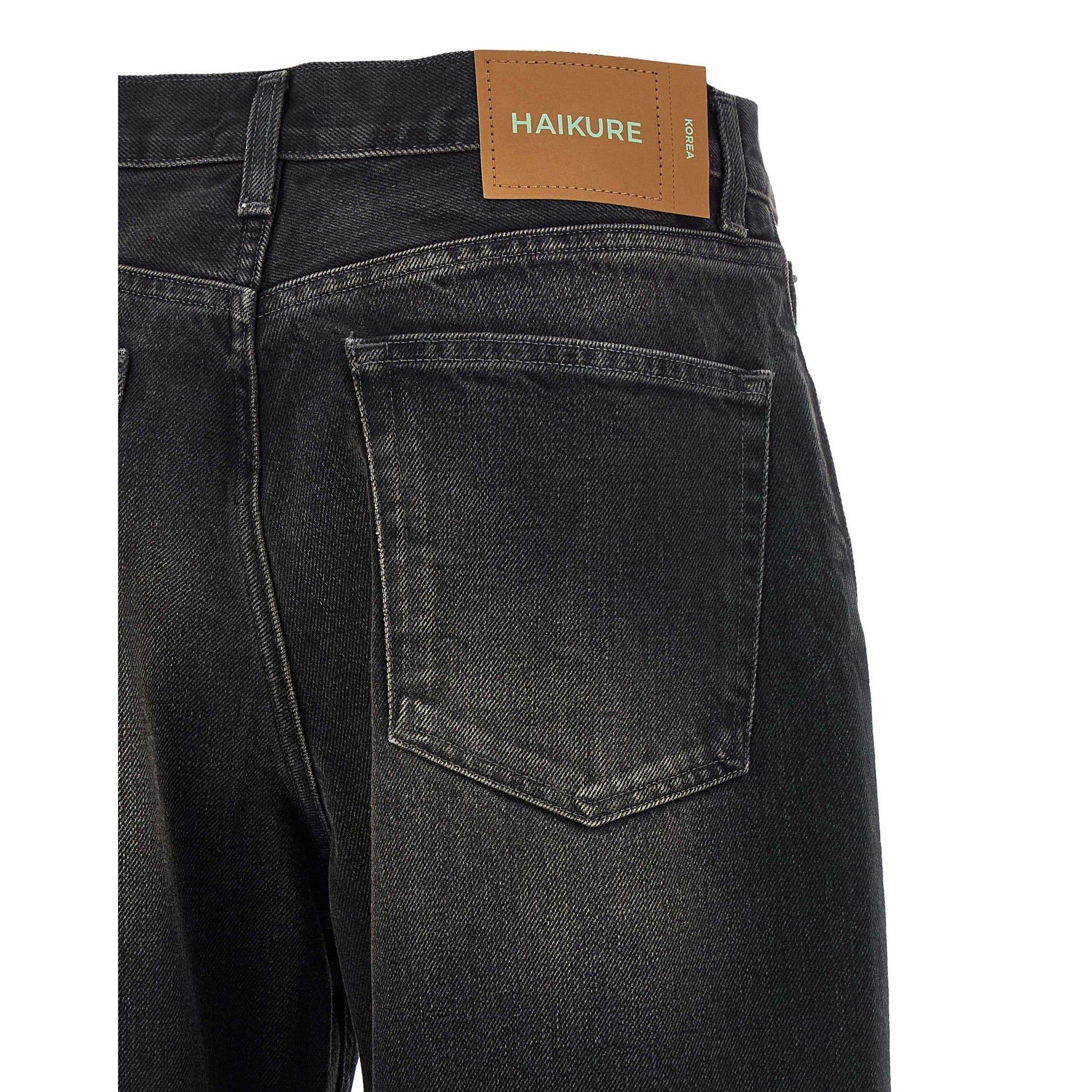 Haikure Black Cotton Flared Jeans