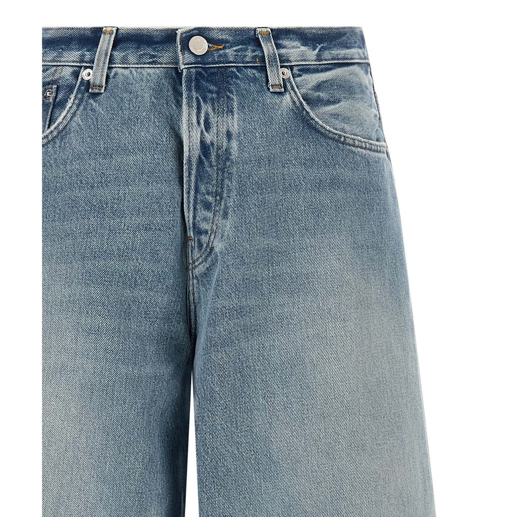 Haikure Blue Cotton Relaxed Fit Jeans