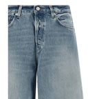 Haikure Blue Cotton Relaxed Fit Jeans