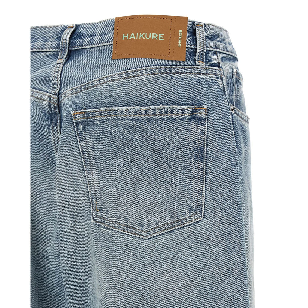 Haikure Blue Cotton Relaxed Fit Jeans