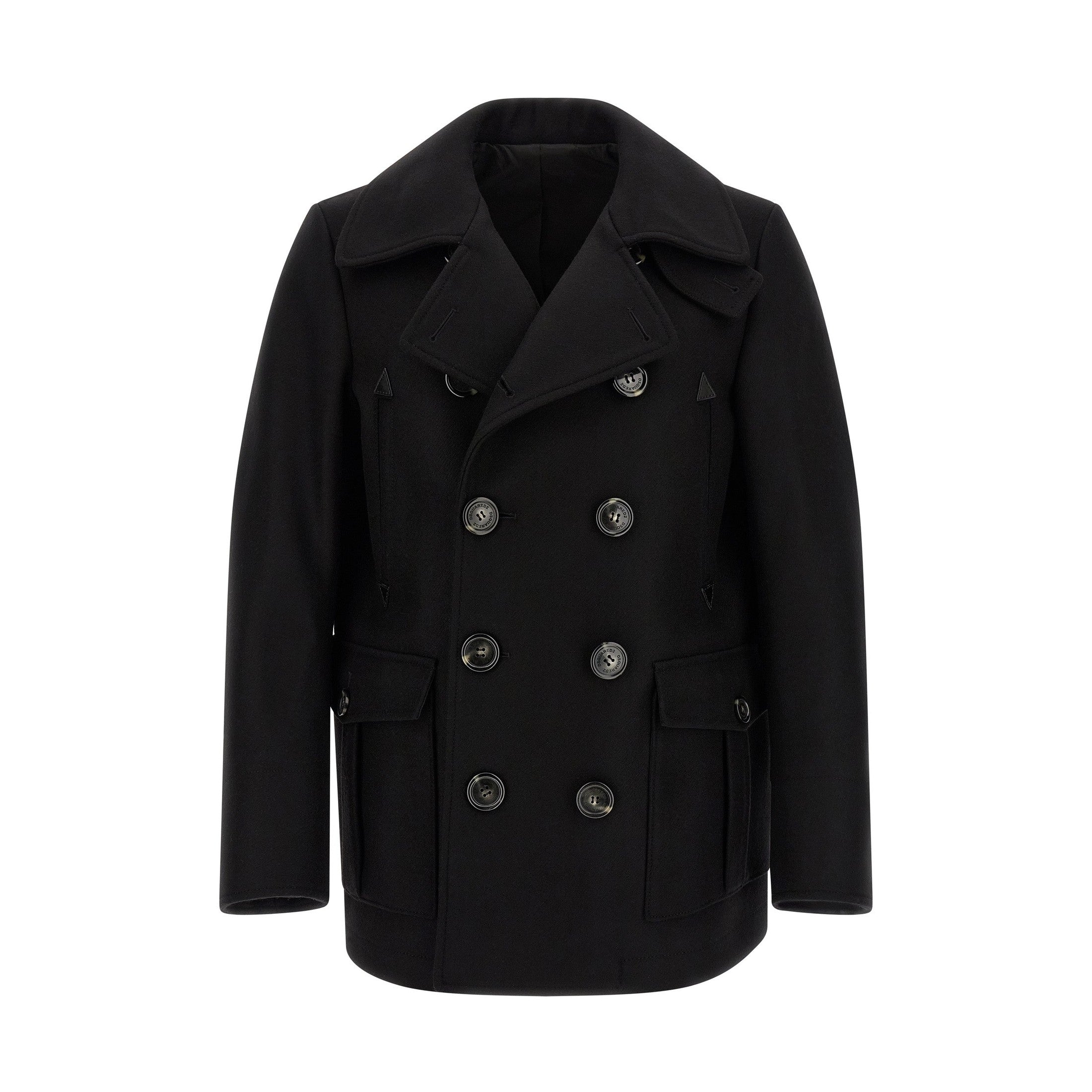 Dsquared² Black Wool Coat