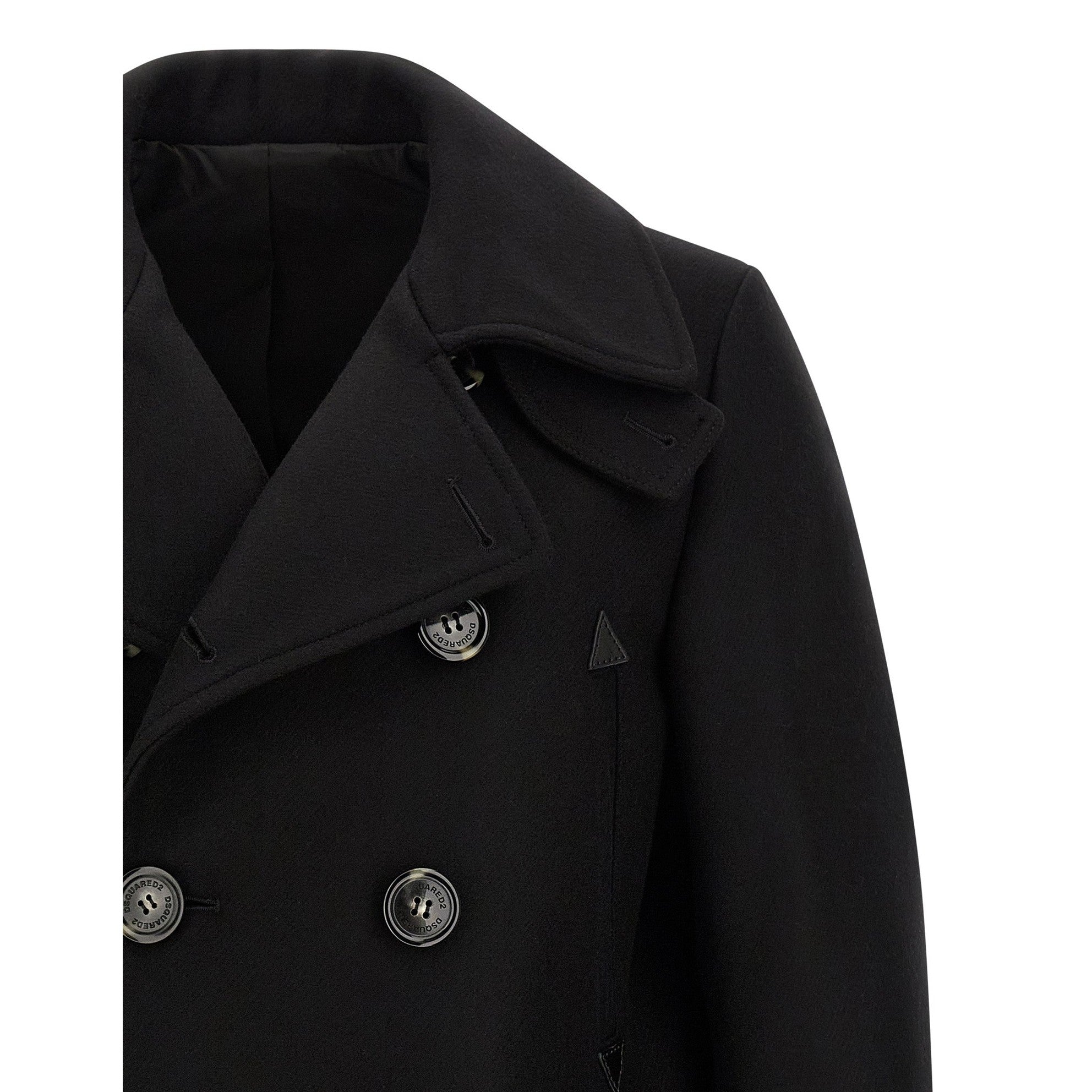 Dsquared² Black Wool Coat
