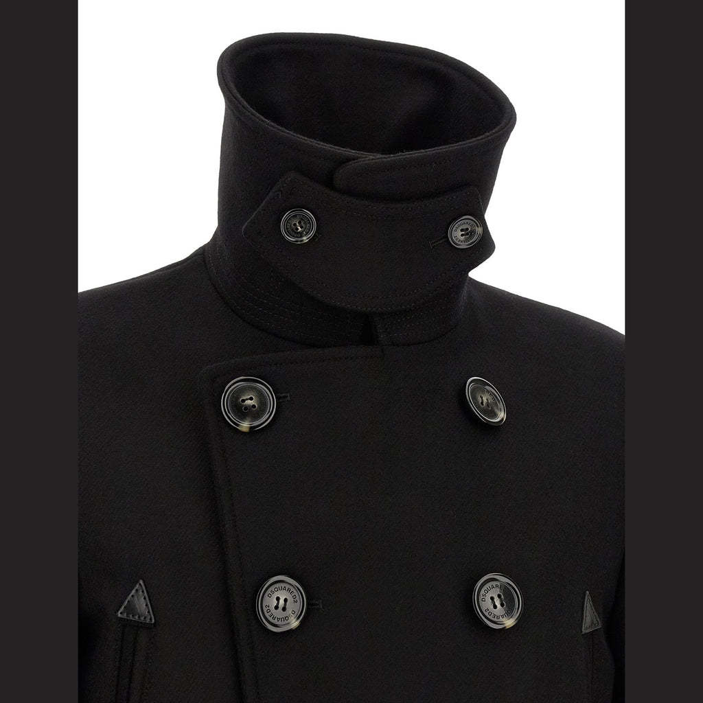 Dsquared² Black Wool Coat
