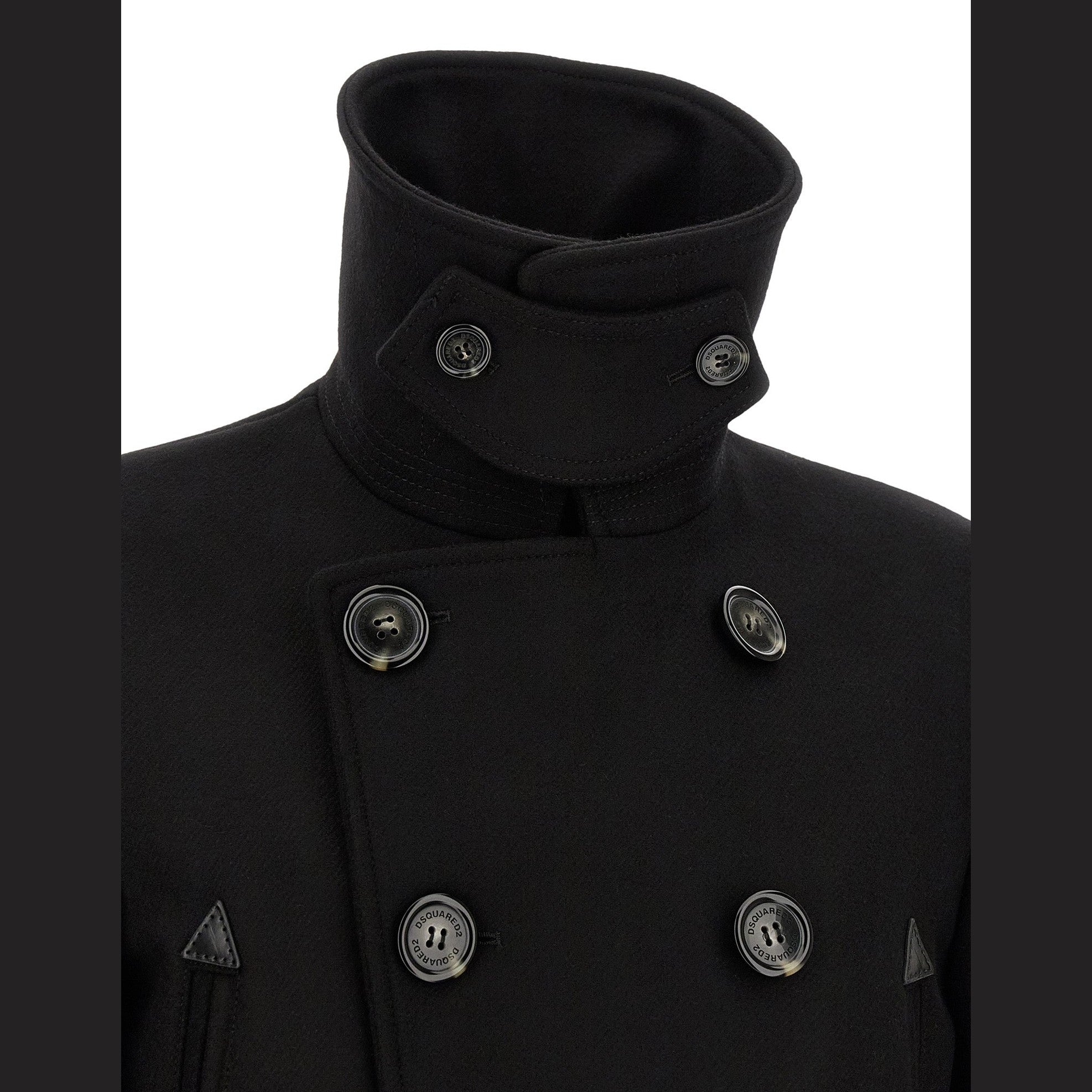 Dsquared² Black Wool Coat