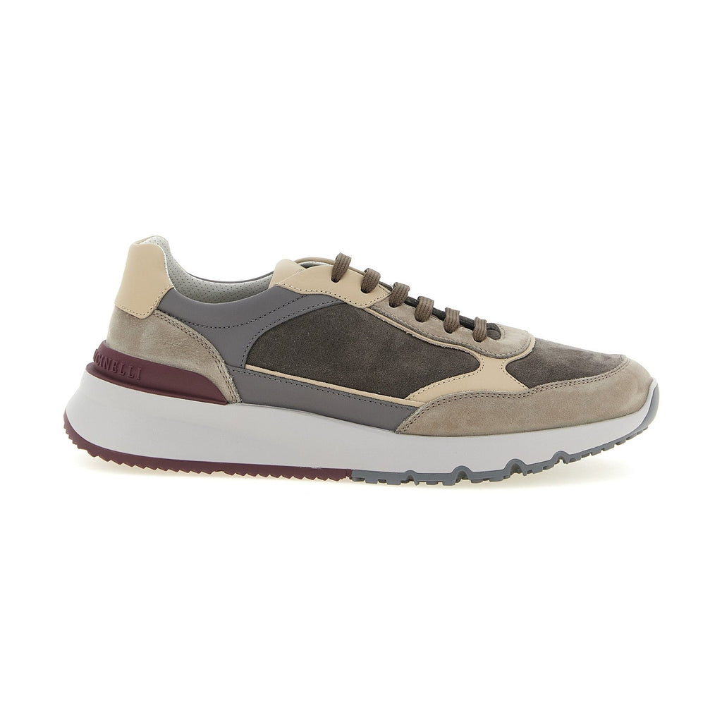 Brunello Cucinelli Multicolor Calfskin Athletic Sneakers