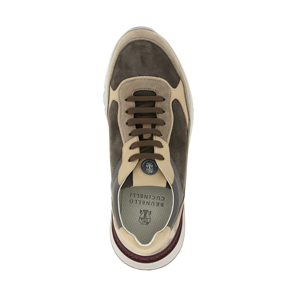 Brunello Cucinelli Multicolor Calfskin Athletic Sneakers