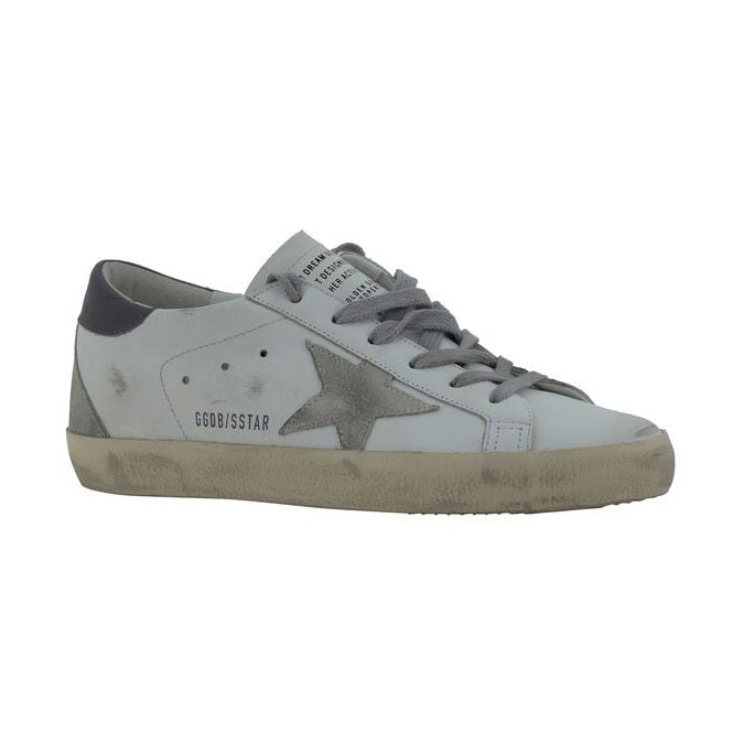 Golden Goose White Goatskin Low Top Sneakers