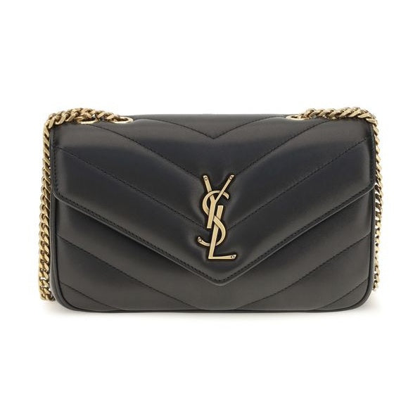 Saint Laurent Black Lamb Ovis Aries Aries Shoulder Bag