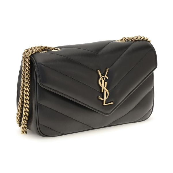 Saint Laurent Black Lamb Ovis Aries Aries Shoulder Bag