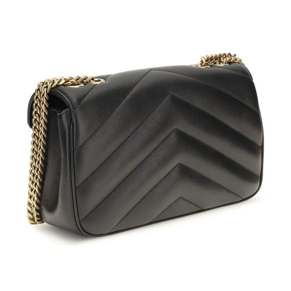 Saint Laurent Black Lamb Ovis Aries Aries Shoulder Bag