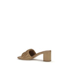 Miu Miu Beige Lamb Ovis Aries Aries Platform Sandals