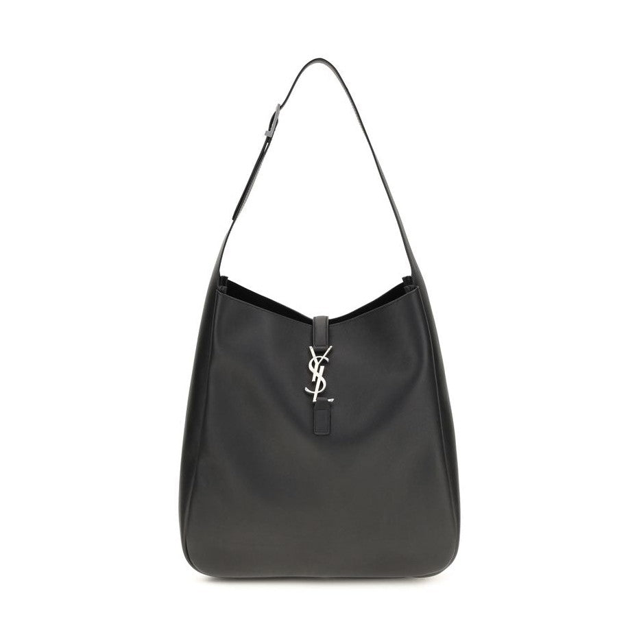 Saint Laurent Black Calf Leather Bos Taurus Shoulder Bag