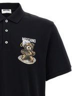 Moschino Black Cotton Polo Shirt