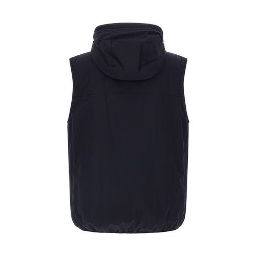 Brunello Cucinelli Blue Polyamide Sleeveless Jacket