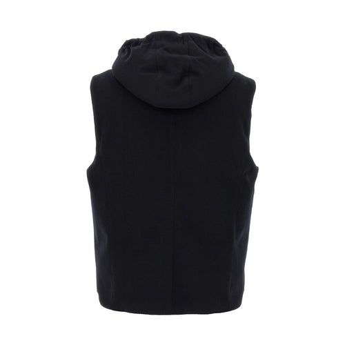 Brunello Cucinelli Black Wool Sleeveless Jacket