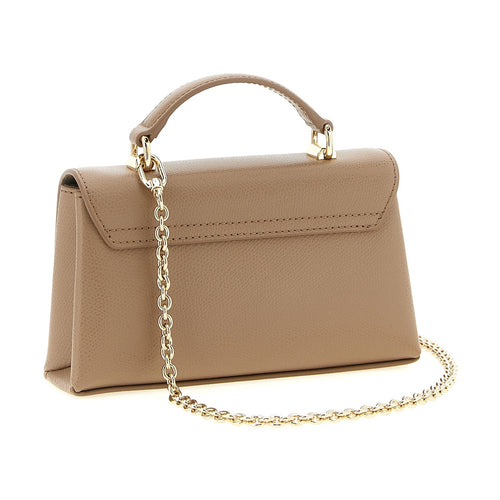 Beige Calfskin Crossbody Bag