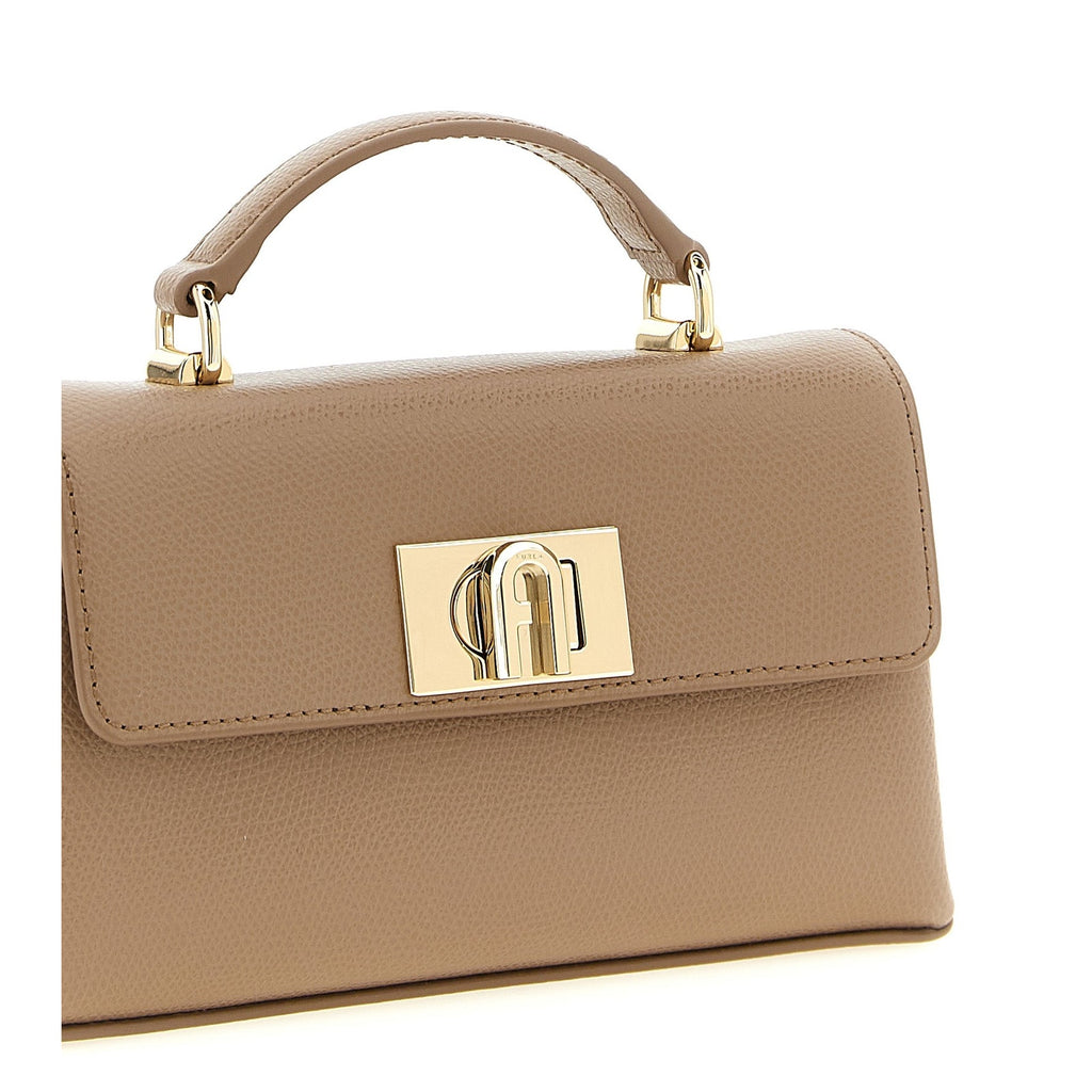 Furla Beige Calfskin Crossbody Bag