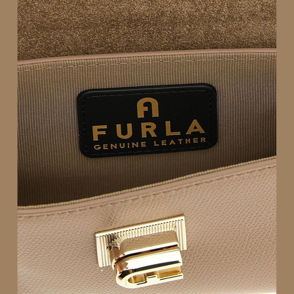 Furla Beige Calfskin Crossbody Bag