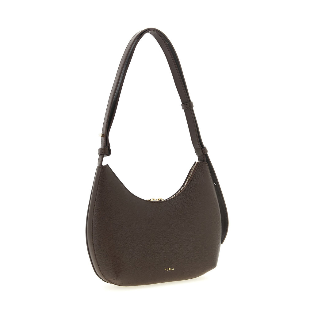 Furla Brown Calfskin Shoulder Bag