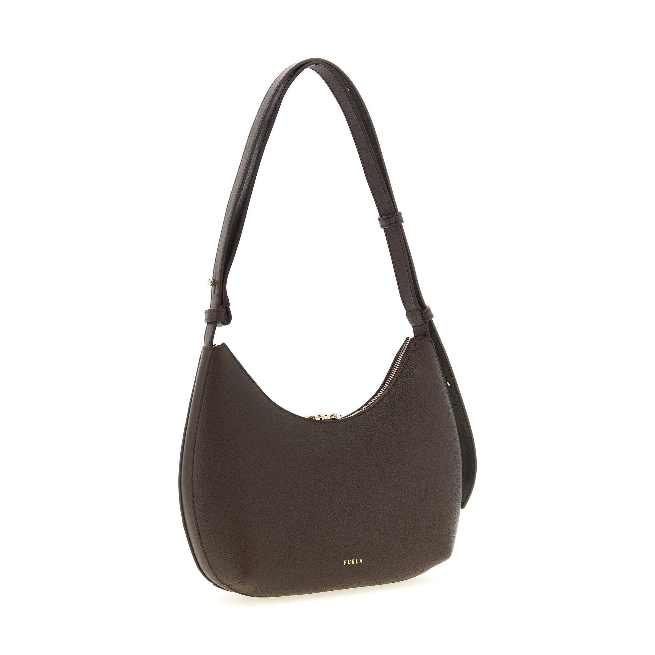 Furla Brown Calfskin Shoulder Bag