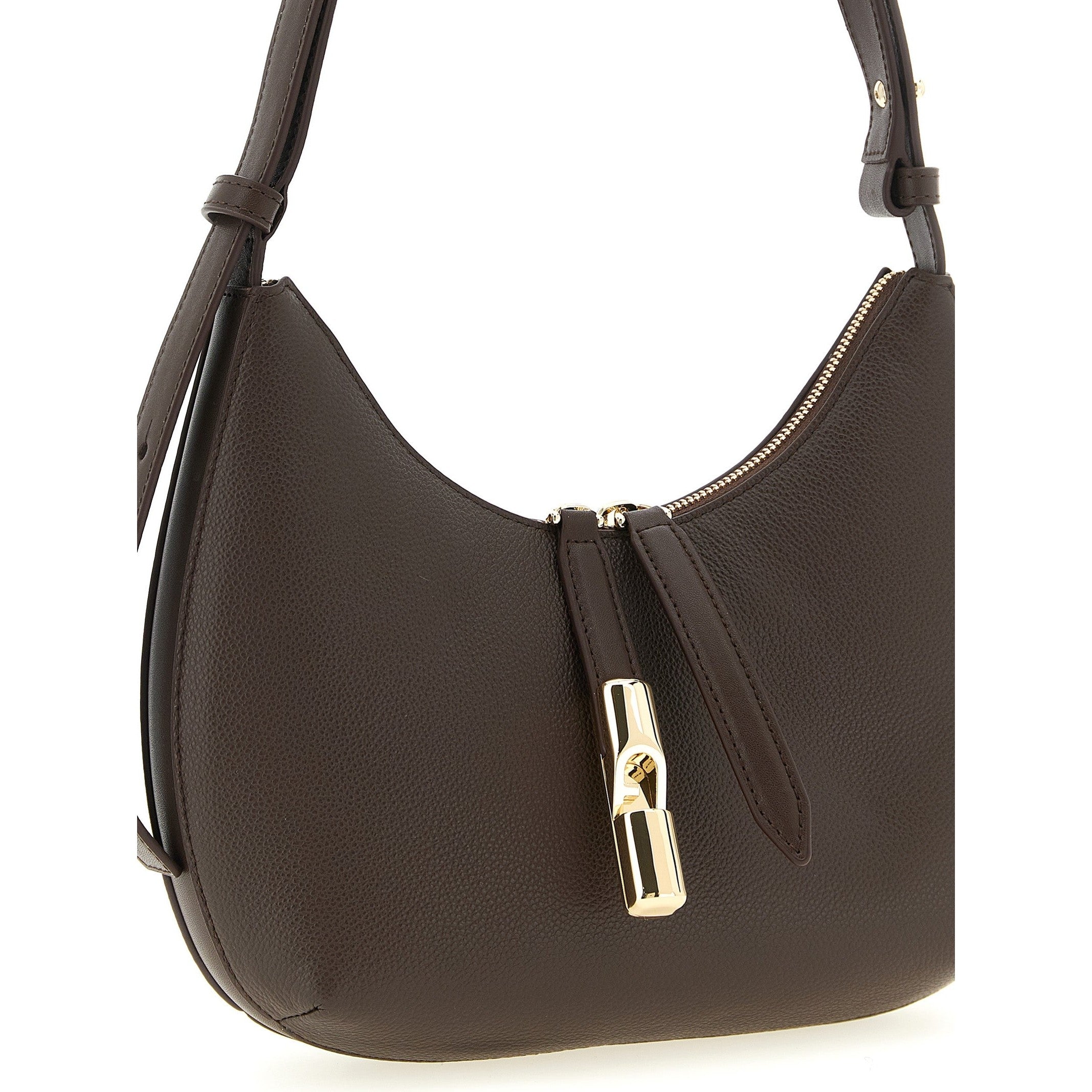 Furla Brown Calfskin Shoulder Bag
