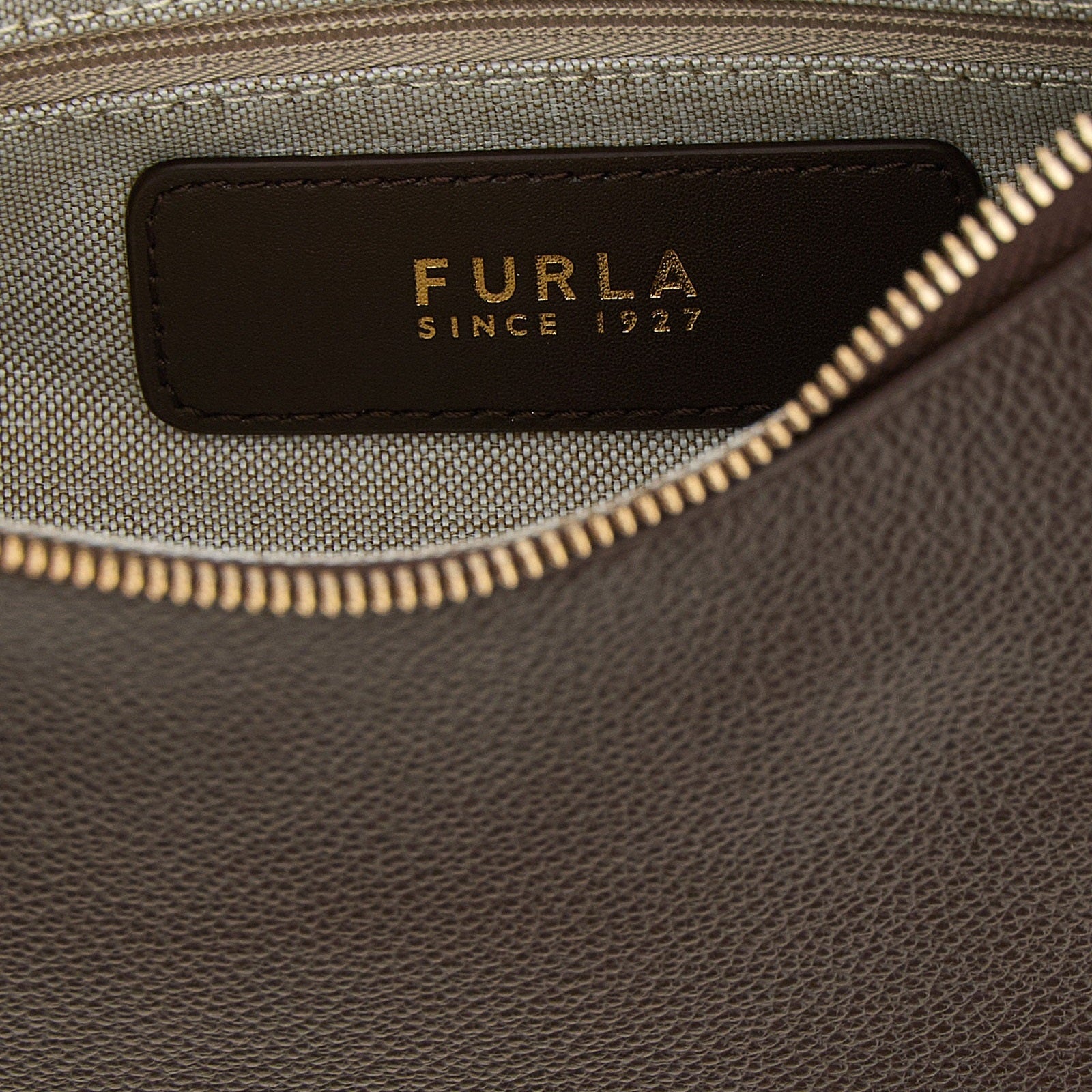 Furla Brown Calfskin Shoulder Bag