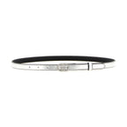 Gucci Silver Calfskin Thin Belt