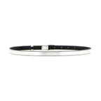 Gucci Silver Calfskin Thin Belt