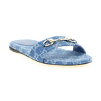 Gucci Blue Cotton Slides