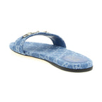 Gucci Blue Cotton Slides