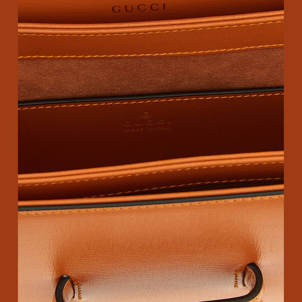 Gucci Orange Calfskin Shoulder Bag