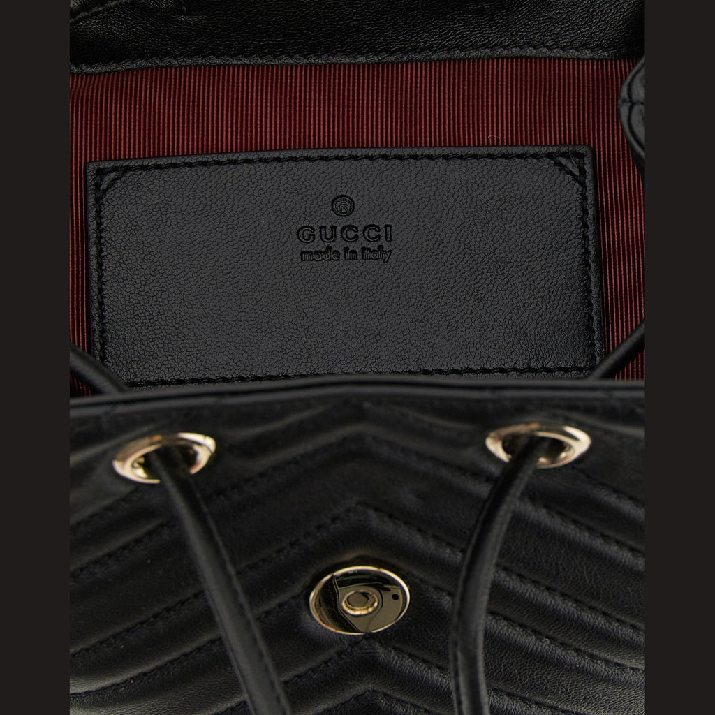 Gucci Black Lamb Leather Backpack