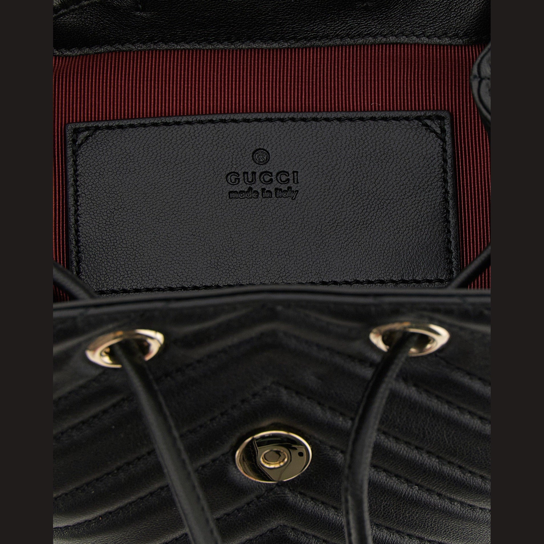 Gucci Black Lamb Leather Backpack