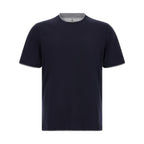 Brunello Cucinelli Blue Cotton T-Shirt