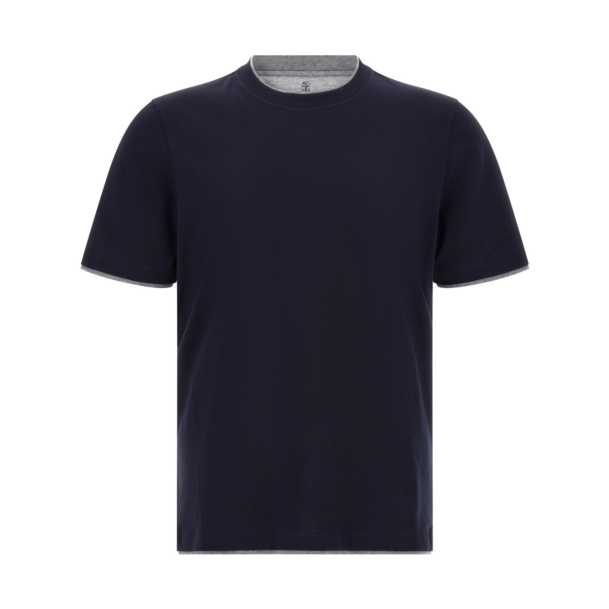Brunello Cucinelli Blue Cotton T-Shirt