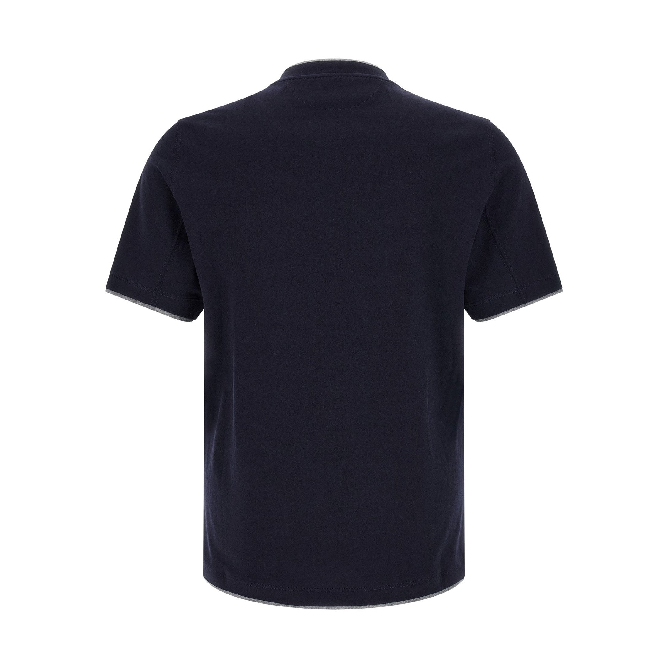 Brunello Cucinelli Blue Cotton T-Shirt