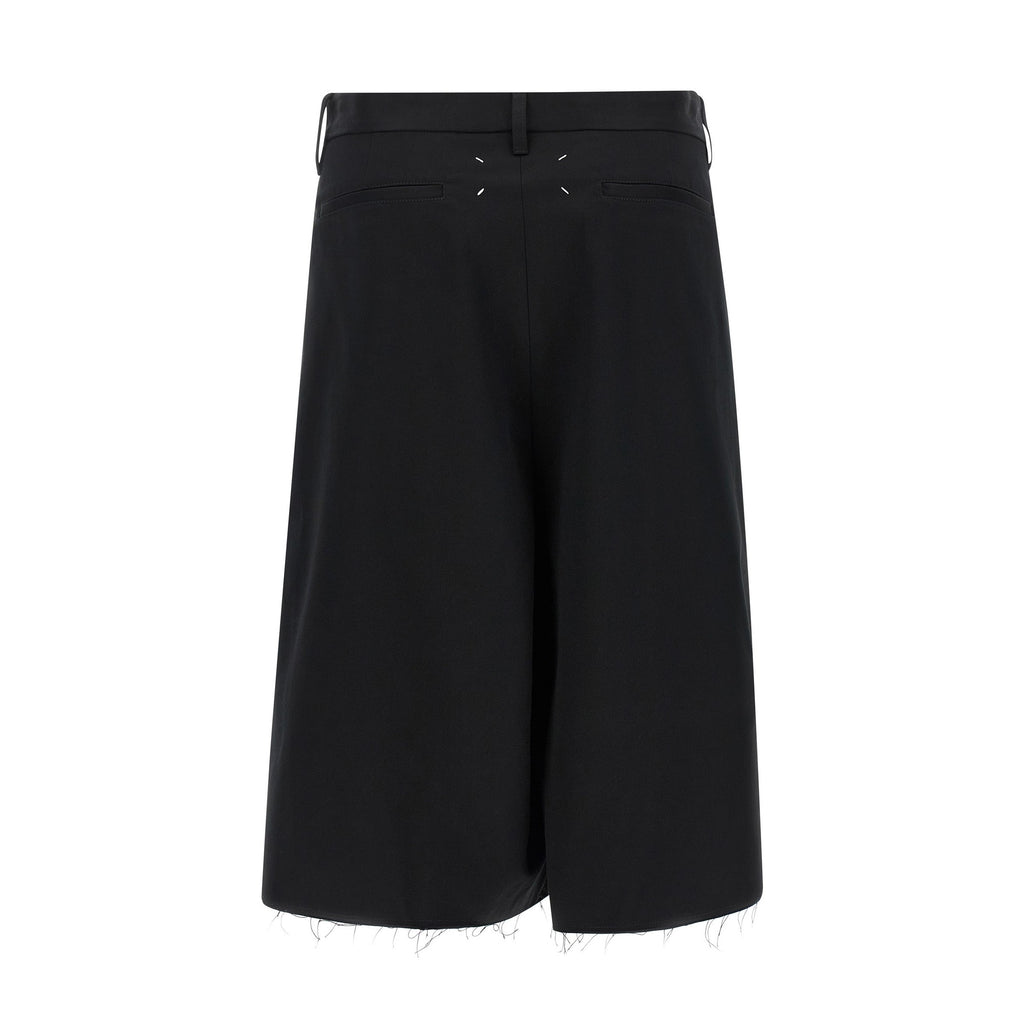 Maison Margiela Black Cotton Bermuda Shorts