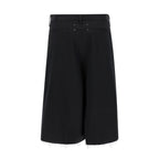 Maison Margiela Black Cotton Bermuda Shorts