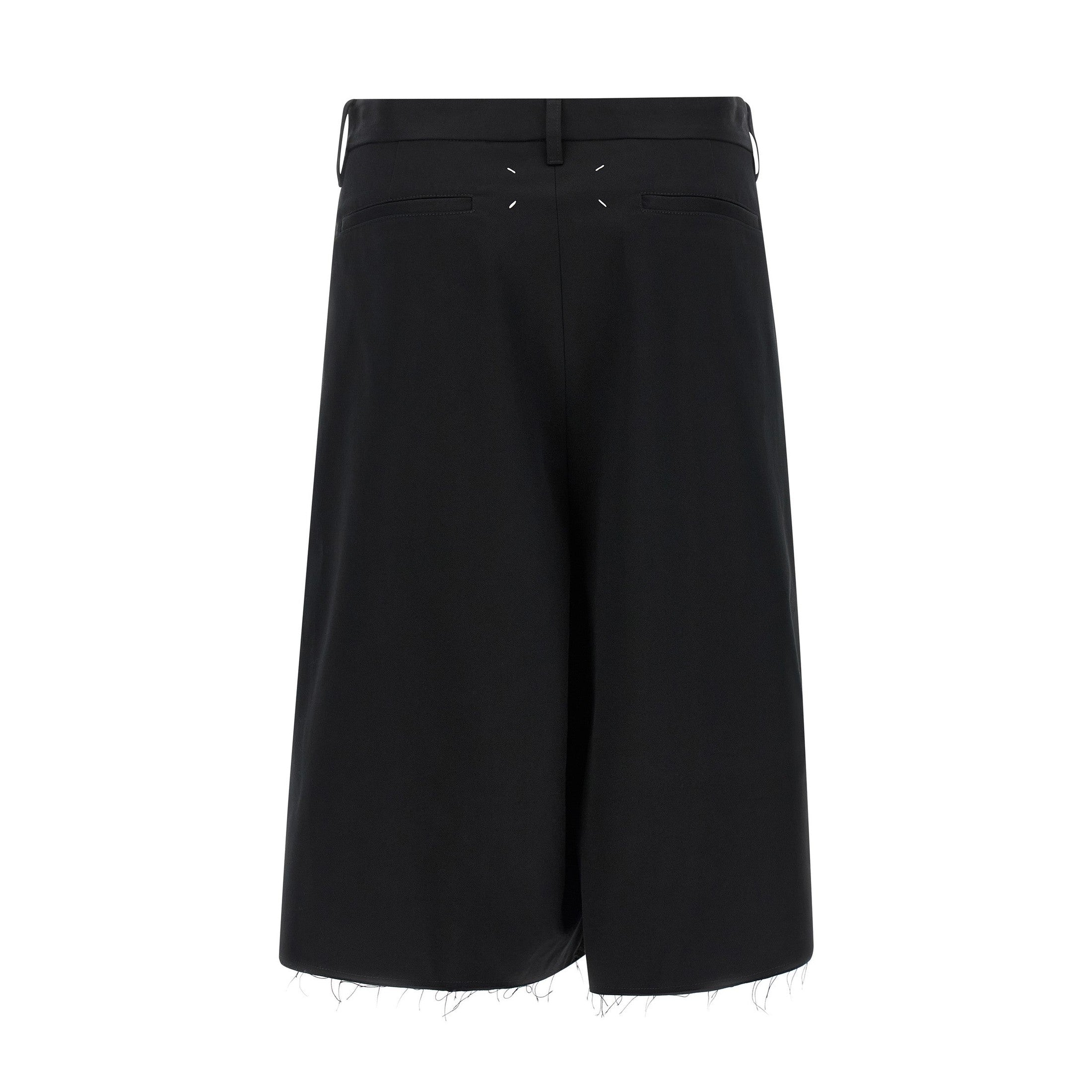 Maison Margiela Black Cotton Bermuda Shorts