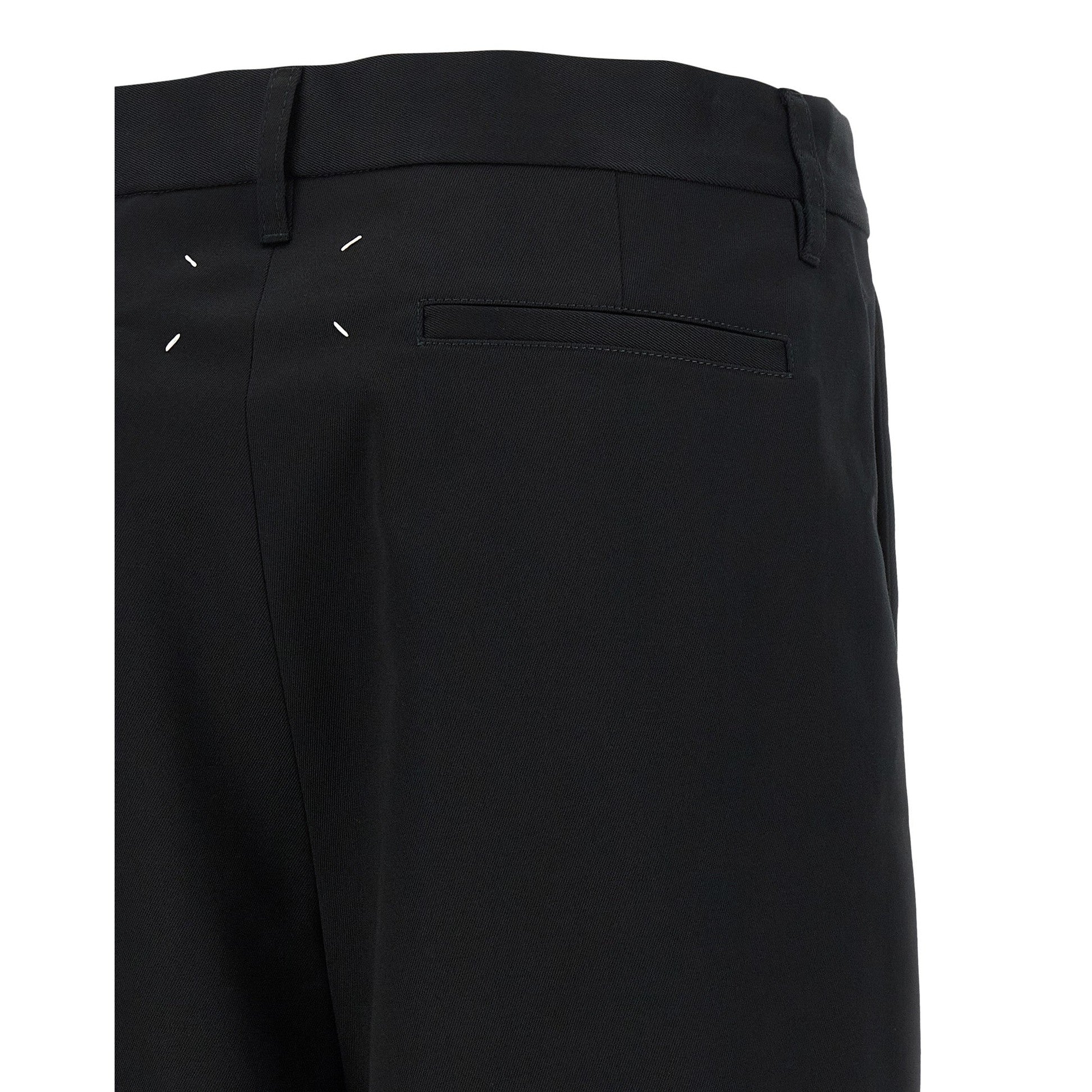 Maison Margiela Black Cotton Bermuda Shorts